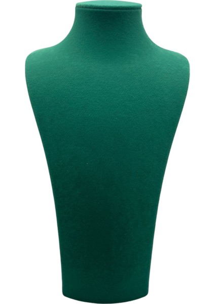 Yerli Üretim Süet Kumaş Elisia Manken Yeşil Renk 27/12 cm Kolye Gerdanlık Takı Sergileme Mankeni fırsatları