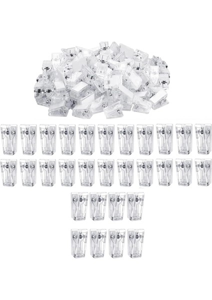 Fotoğrafları Için 100X Şeffaf Klipsler Şeffaf Tek Taraflı Yapıştırıcı (Yurt Dışından)