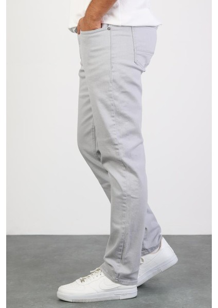 Erkek Gümüş Gri Regular Likralı Esnek Kot Pantolon HLTHE001980 modelleri