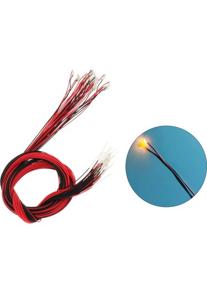 20 Smd Model Tren Önceden Lehimlenmiş Mikro Kablolar 30CM Sarı Işık (Yurt Dışından) modelleri