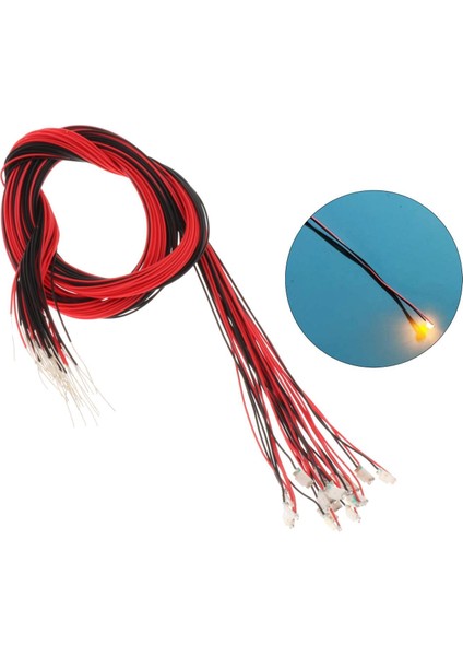 20 Smd Model Tren Önceden Lehimlenmiş Mikro Kablolar 30CM Sarı Işık (Yurt Dışından) indirimleri
