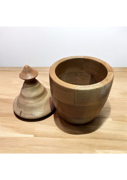 Ceviz Ağacından El Yapımı Ahşap Saklama Kabı fiyatları