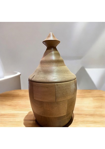 Ceviz Ağacından El Yapımı Ahşap Saklama Kabı indirimleri