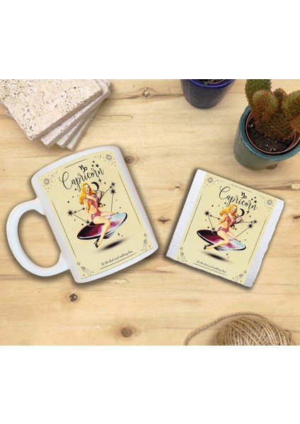 Burçlar / Oğlak Burcu Set 8 - Standart Kupa-Taş Bardak Altlığı 1 fiyatları