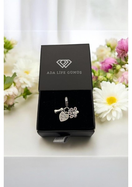 925 Ayar Gümüş 'love My Pet' Yazılı Charm