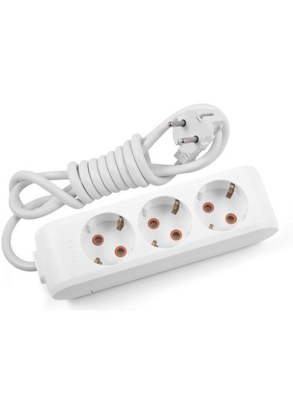 Çocuk Korumalı Multi-Let 3 Lü Kablolu Grup Priz 2 Metre