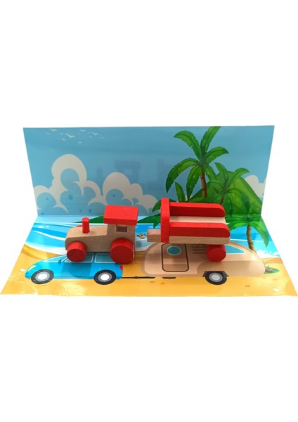 Minik Çiftçiler Için Mükemmel Bir Arkadaş: Ahşap Minyatür Oyuncak Remorklu Traktör fiyatları