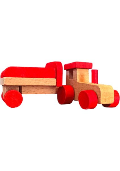 Minik Çiftçiler Için Mükemmel Bir Arkadaş: Ahşap Minyatür Oyuncak Remorklu Traktör modelleri