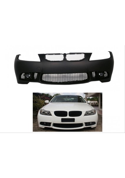 Bmw 3 Uyumlu Serisi E90 2005-2008 M3 Ön Tampon + Panjur (Sis Lambaları Dahil)