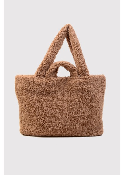 Vizon Shopper Peluş El ve Omuz Çantası