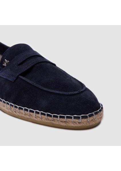 Erkek Espadril Loafer AYAKKABI[052051], Lacivert Süet, 43