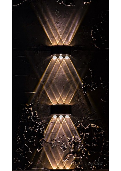 Elektrik Bağlantılı, 6 Watt, Amber Işık Ledli, Ultra Kaliteli Iç ve Dış Mekan, Bahçe, Balkon Apliği fırsatları