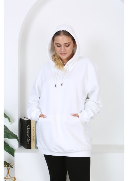 Unisex 3 Ip Şardonlu Büyük Beden Sweatshirt