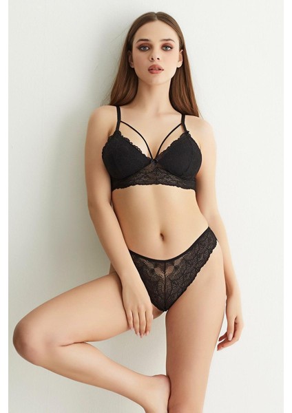 Kaplı Toparlayıcı Dantelli Bralet Sütyen Takımı modelleri