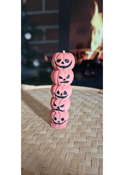 Halloween Dekoratif Biblo Katlı Balkabağı