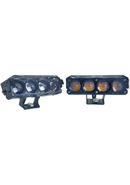 Offroad Sis Lambası Set Sarı Beyaz - Kırmızı Gündüz Ledli Çakarlı 12.6 X 5 X 3.5 Cm 12-60V / Lass370-1