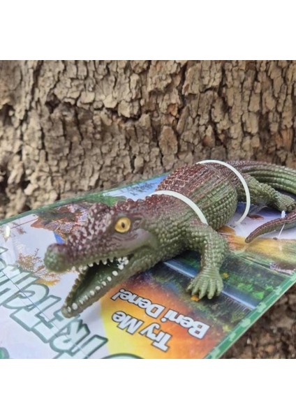 Oyuncak Hayvan Uzayan Timsah Esnek Yumuşak Orijinal Sürüngen Crocodile Toys 33 cm