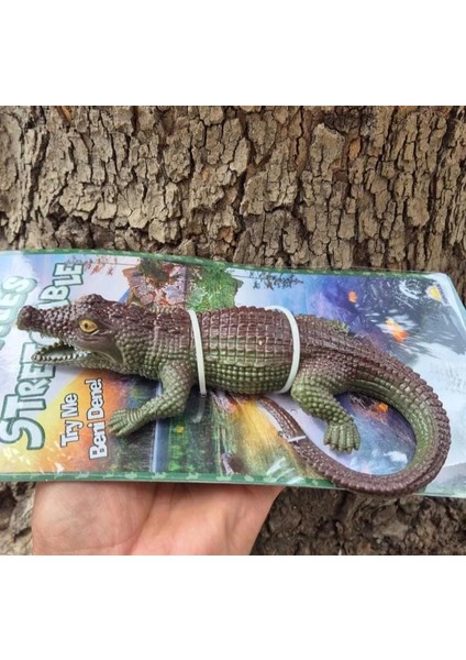 Oyuncak Hayvan Uzayan Timsah Esnek Yumuşak Orijinal Sürüngen Crocodile Toys 33 cm