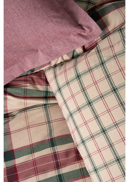 Warm Flanel Çift Kişilik Jamil Bordo Nevresim Takımı