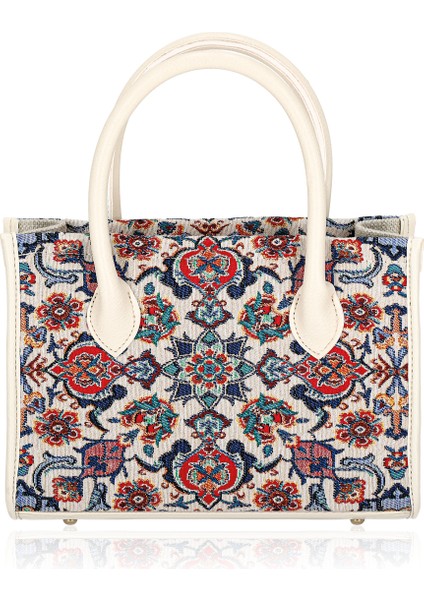 Etnik Desenli Kadın El Omuz Çanta Mottif Istanbul Otantik Goblen 1003