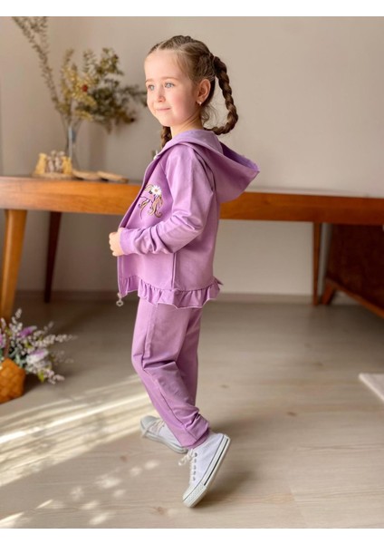 Uncrn Hırkalı 3 Lü Kız Çocuk takım - Lila fırsatları