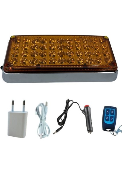 Tepe Çakar Lamba 44Led Amber Kumandalı / Lapa119-1