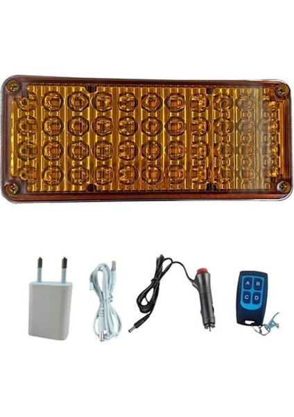 Tepe Çakar Lamba 44Led Amber Kumandalı / Lapa119-1