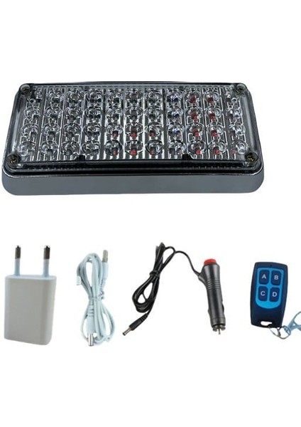 Drs Tuning Tepe Çakar Lamba 44Led Kırmızı-Mavi Kumandalı / Lapa119