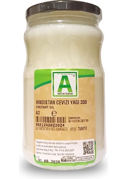 Hindistan Cevizi Yağı 330ml