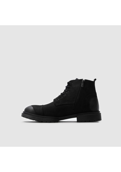 Erkek Bot Siyah Nubuk Kauçuk Taban ve Fermuarlı Kapanma ile 42 Numara fiyatları