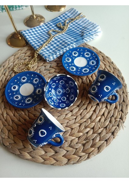 Nazar Boncuğu 2 Kişilik Kahve Fincan Seti