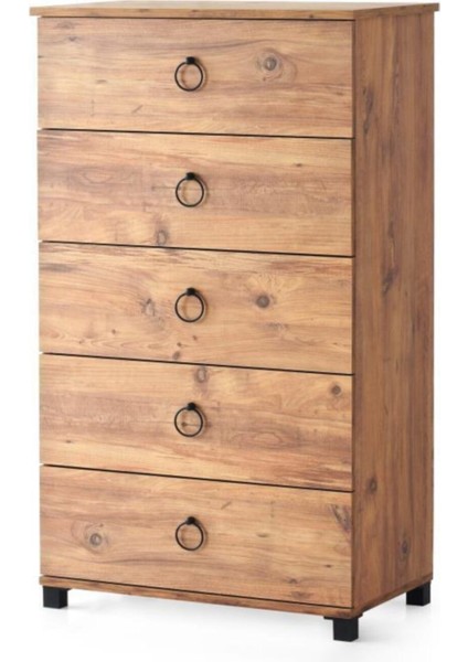 Ekonomik Yüksek 5 Çekmeceli Şifonyer 73X45X125CM