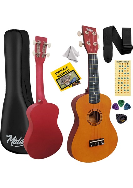 UKX-233YL Turuncu Concert Ukulele (Askı Çanta Metod Pena)