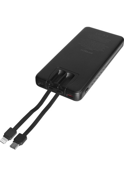 H120 10000MAH HSC22.5W PD20W+QC3.0 18W Siyah LCD Şeffaf Taşınabilir Pil Şarj Cihazı Powerbank