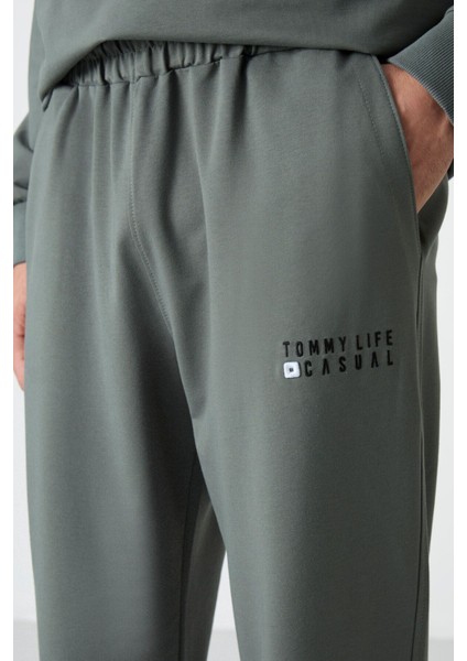 Tommy Life Çağla Casual O Yaka Lastik Paça Erkek Oversize Eşofman Takımı - 85120