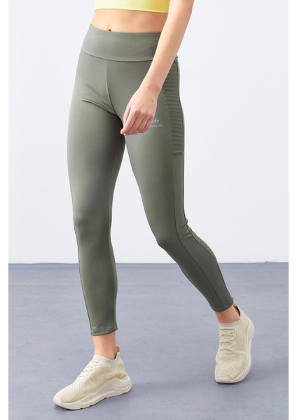 Çağla Yüksek Bel Toparlayıcı Slim Fit Dar Paça Kadın Tayt - 94568