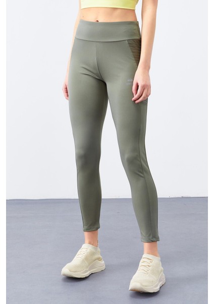 Çağla Yüksek Bel Toparlayıcı Slim Fit Dar Paça Kadın Tayt - 94568