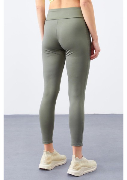 Çağla Yüksek Bel Toparlayıcı Slim Fit Dar Paça Kadın Tayt - 94568