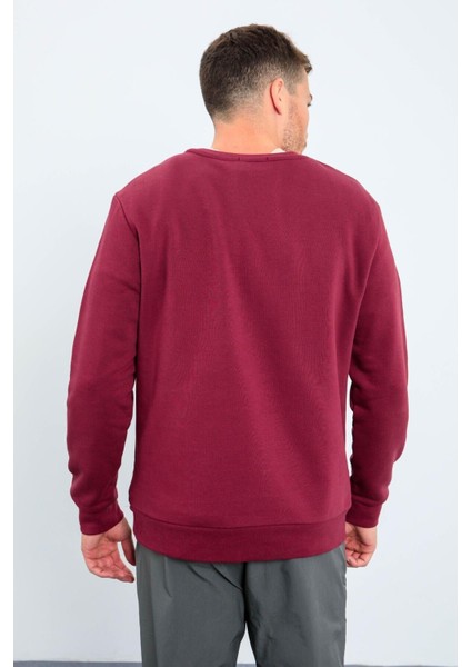 Erguvan Erkek Yazı Baskılı O Yaka Rahat Form Sweatshirt - 88037