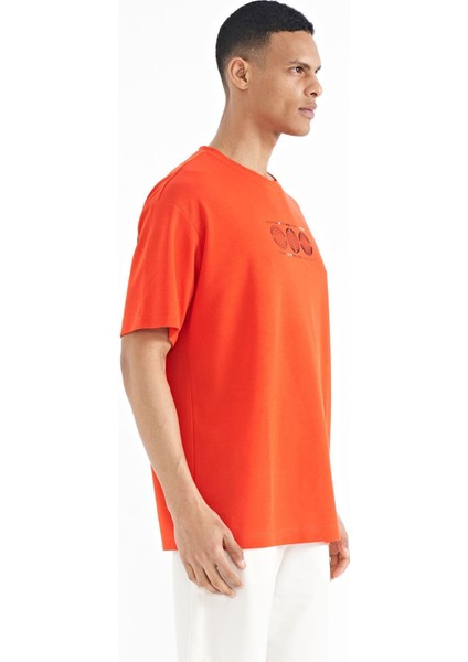 Fiesta Ön Arka Baskılı O Yaka Oversize Erkek T-shirt - 88224