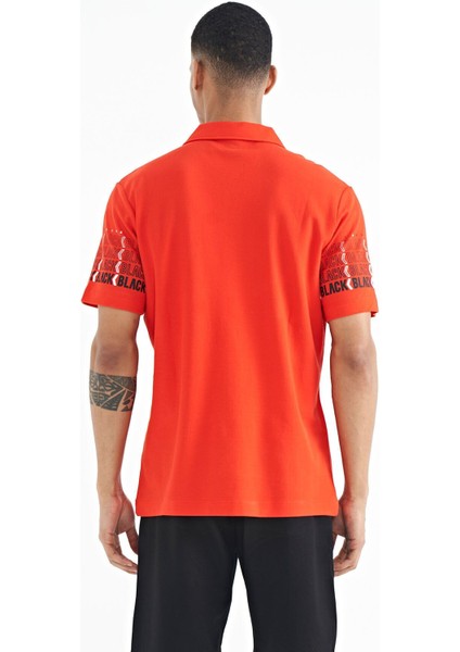 Fiesta Kol Baskı Detaylı Polo Yaka Standart Form Erkek T-shirt - 88240