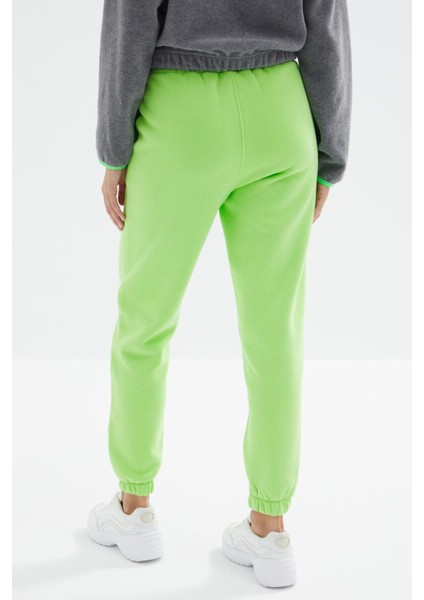 Fıstık Yeşil Yüksek Bel Rahat Form Basic Jogger Kadın Eşofman Alt - 94624