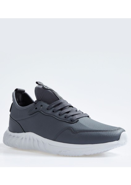 Tommy Life Füme Yüksek Taban Bağcıklı Suni Deri Erkek Spor Ayakkabı - 89115