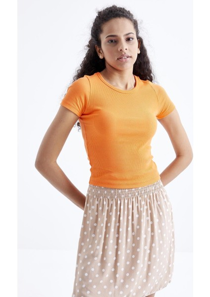 Oranj Basic Kısa Kol O Yaka Kadın T-Shirt - 97202