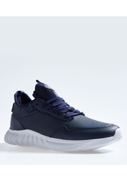 Tommy Life Lacivert Yüksek Taban Bağcıklı Suni Deri Erkek Spor Ayakkabı - 89115