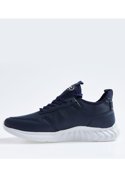 Tommy Life Lacivert Yüksek Taban Bağcıklı Suni Deri Erkek Spor Ayakkabı - 89115