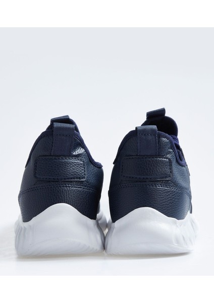 Tommy Life Lacivert Yüksek Taban Bağcıklı Suni Deri Erkek Spor Ayakkabı - 89115