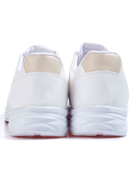 Tommy Life Beyaz Yüksek Taban Bağcıklı Suni Deri Spor Ayakkabı - 89113