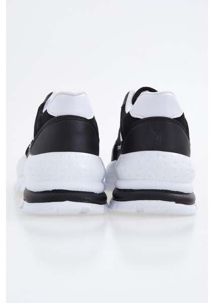 Tommy Life Siyah Bağcıklı Yüksek Taban Günlük Kadın Spor Ayakkabı - 89077