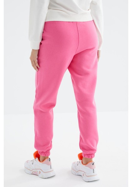 Şeker Pembe Yüksek Bel Rahat Form Basic Jogger Kadın Eşofman Alt - 94624